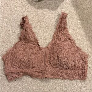Aerie Lace Bralette in Soft Brown